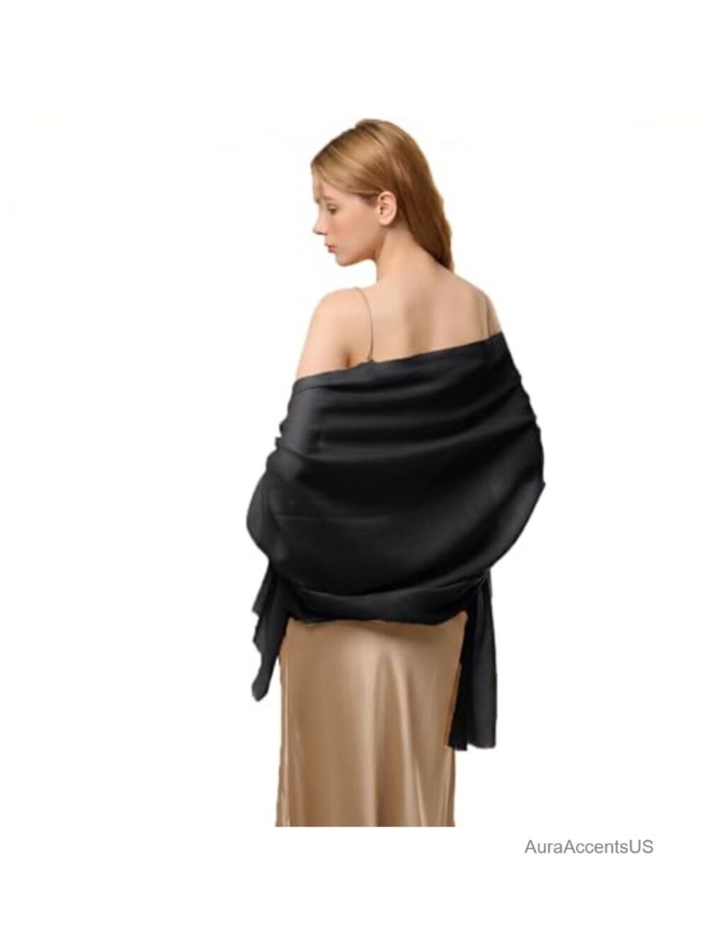 100% Cashmere Shawl Wrap Women 75x30 Featherlight Sheer Scarf